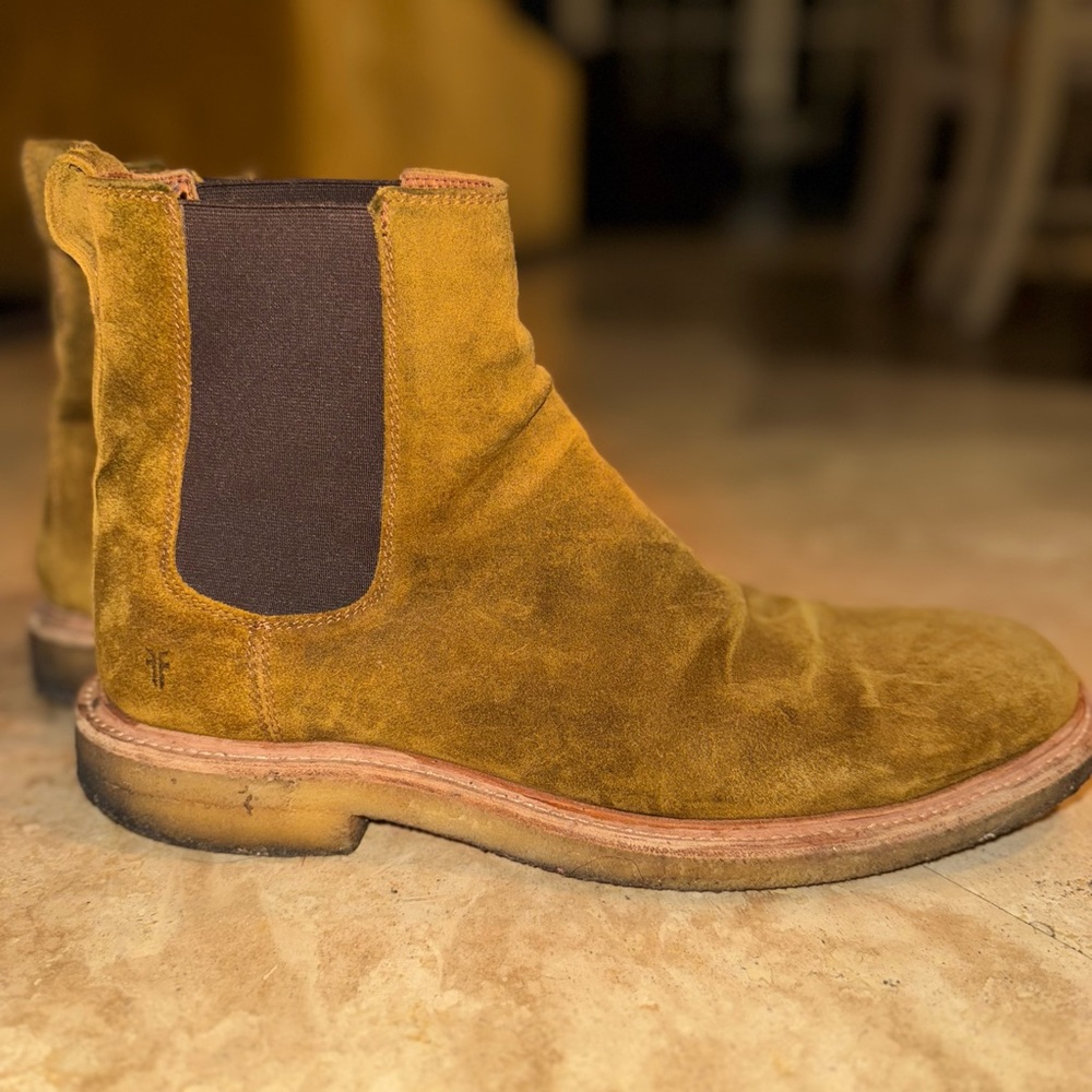 Frye suede cheksea boots